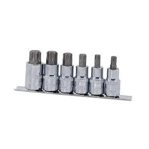 6pc Star Plus Security Bit Sockets - 1/2" Drive (Neilsen CT5500)