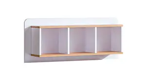 Lorento L9 Wall Shelf - Sleek Storage Solution, White Matt & Oak Nash, H400mm W962mm D220mm