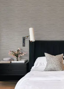 NuWallpaper NUS4994 Grassweave Peel & Stick Wallpaper, Grey