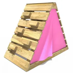 Rebo Mini Wooden Climbing Pyramid Adventure Playset - Pink