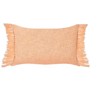 Set of 2 Cushions TANSY Cotton 40 x 60 cm Solid Orange