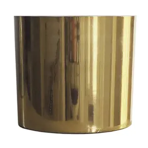 Metal Planter Plant Pot with Polished Gold Finish 20 x 18cm Botanik