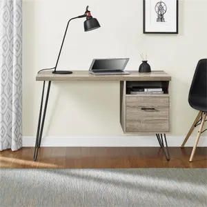 Landon Retro Desk in Distressed Grey Oak