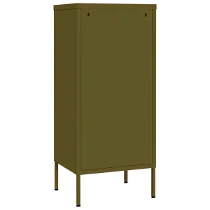 Berkfield Storage Cabinet Olive Green 42.5x35x101.5 cm Steel