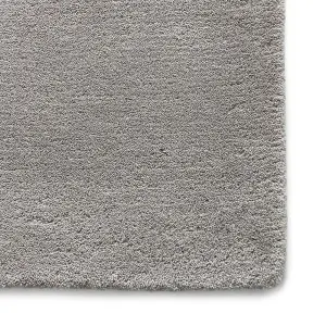 Grey Rug Handmade Luxurious Modern Plain Wool Abstract Rug For Bedroom & Living Room-120cm X 170cm