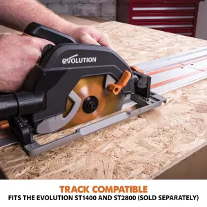 Evolution 027-0001A R185CCSX+ Circular Track Saw 185mm 1600W 240V EVLR185CSXP