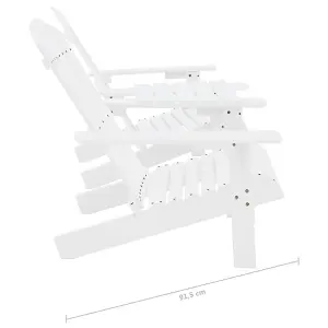 Berkfield Garden Adirondack Chair Solid Fir Wood White