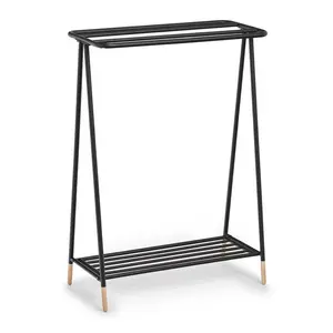 Khan 2 Freestanding Towel Rack Black