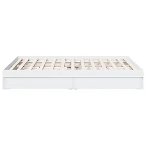 Berkfield Bed Frame with Drawers without Mattress White 160x200 cm