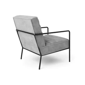 Bookham Accent Chair in Velvet Grey