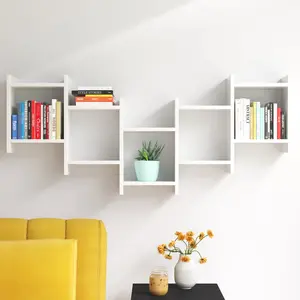 Dillow 10 Piece Floating Shelf Modern Wall-Mounted Storage and Display White