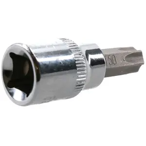 T50 3/8" Drive Tamper Proof Torx Star Bit 48mm Tamper Torx Chrome Vanadium Steel