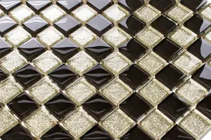 Glass mosaic on mesh for bathroom or kitchen 300mm x 300mm - Agadir