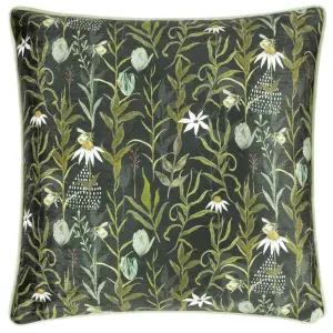 Meadow Bloom Repeat Printed Chenille Polyester Filled Cushion