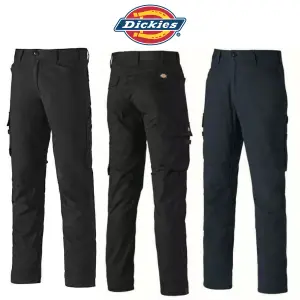 Dickies Flex Work Trousers Multi Pocket with Knee Patches - 28" Waist 32" Leg - Black