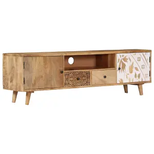 Berkfield TV Cabinet 140x30x40 cm Solid Mango Wood