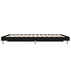 Berkfield Bed Frame Black 135x190 cm Engineered Wood