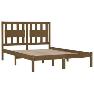 Berkfield Bed Frame Honey Brown Solid Wood Pine 120x200 cm