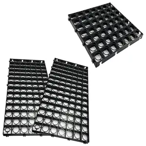 12x Black Protective Plastic Paving Driveways Grid Mats