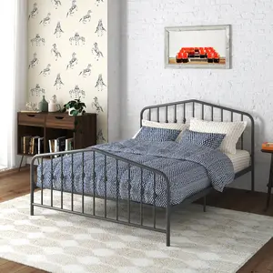 Holland Bed Frame Grey / Double (4'6)