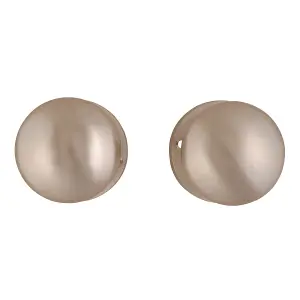 Satin Nickel effect Zamak Round Door knob (Dia)53mm, Pair