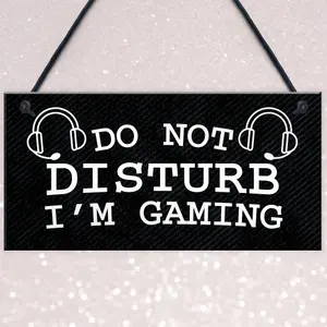 Red Ocean Gaming Do Not Disturb Sign Plaque Boys Bedroom Sign Gamer Gift For Son Brother