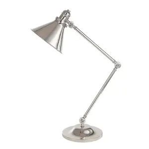 Table Lamp- Highly Polished Nickel Finish- LED E27 60W Single Bulb - d02123