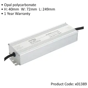 240W LED Driver - 24V Constant Voltage - IP67 Rated - Fixed Output Power Supply