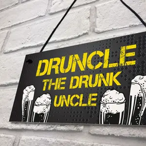 Funny Uncle Gift Druncle Hanging Plaque Funny Gift For Him From Niece Nephew Brother Plaque