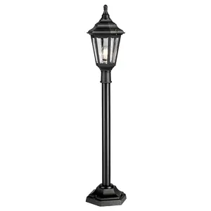 Elstead Kinsale 1 Light Outdoor Coastal Post Lantern Black IP44, E27