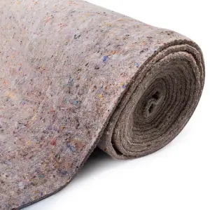 42oz Wool Fibre Carpet Underlay 10mm Thick 15m2 (1.37m x 11m) Roll 100% Recycled