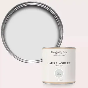 Laura Ashley Silver White Matt Emulsion Paint Sample