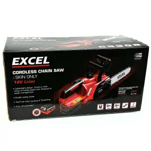 Excel 18V Chainsaw Wood Cutter 245mm with 2 x 5.0Ah Battery & Charger