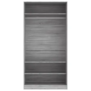 Wardrobe Grey Sonoma 100x50x200 cm Engineered Wood