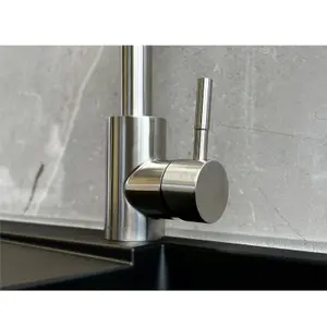 Reginox Salina BN Single Lever Square Neck Brushed Nickel Kitchen Mixer Tap