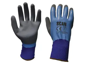 Scan 2ARK64L-36 Waterproof Latex Gloves - XL Size 10 SCAGLOLATWPX