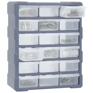 vidaXL Multi-drawer Organiser with 18 Middle Drawers 38x16x47 cm