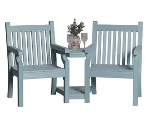 Winawood Sandwick Wood Effect Love Seat - Powder Blue