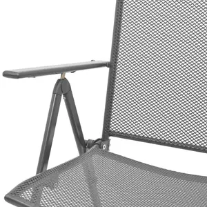 Berkfield Stackable Garden Chairs 2 pcs Steel Grey