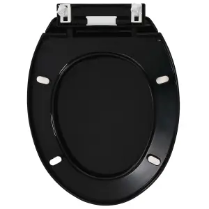 Soft-close Toilet Seat with Quick-release Design Black