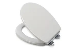 Croydex Lugano Flexi Fix Grey Wood Toilet Seat