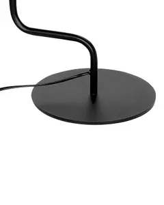 Beliani Industrial Metal Floor Lamp Black RIMAVA