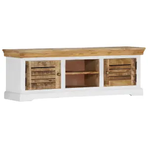 Berkfield TV Cabinet 118x30x40 cm Solid Mango Wood