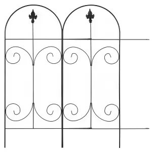 Outsunny Decorative Garden Fencing, 8PCs 44in x 12.5ft