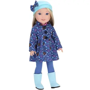 Sophia's by Teamson Kids Winter Outfit with Boots for 14.5" Dolls, Blue