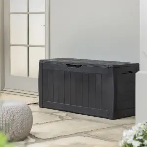 Keter Hollywood Anthracite 270L Garden storage box 537mm 1180mm