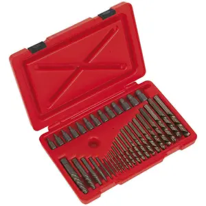 35 Piece Master Extractor Set - Screw Bolt & Nut Extraction - Storage Case