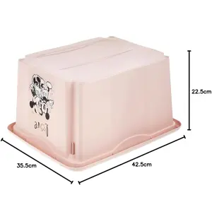 Keeeper Minnie Mouse Storage Box with Lid 24 Litre Nordic Pink