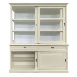 Stiles Display Cabinet Cream