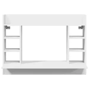 Berkfield Wall-Mounted Desk White 105x48x75 cm Engineered Wood